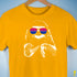Pride Sloth Bisexual Flag Sunglasses Premium Unisex T-Shirt - Gold